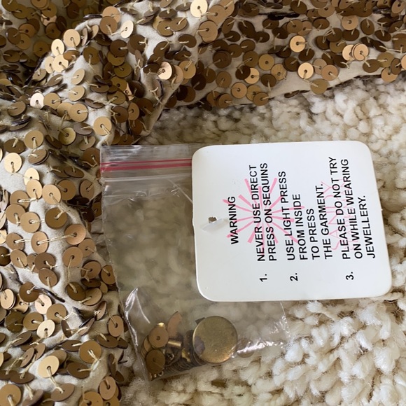 Sandy starkman vintage gold sequin jacket blazer - Picture 3 of 4